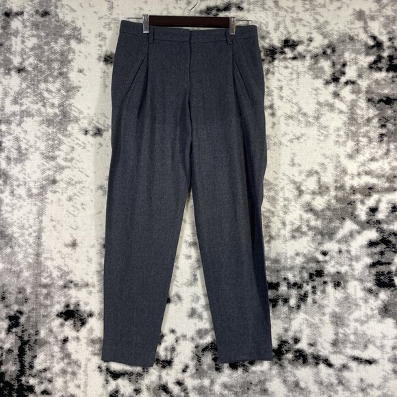 Theory‎ Virgin Wool Pants Womens Size 2 Dark Gray Vintage Office Career - Picture 1 of 11